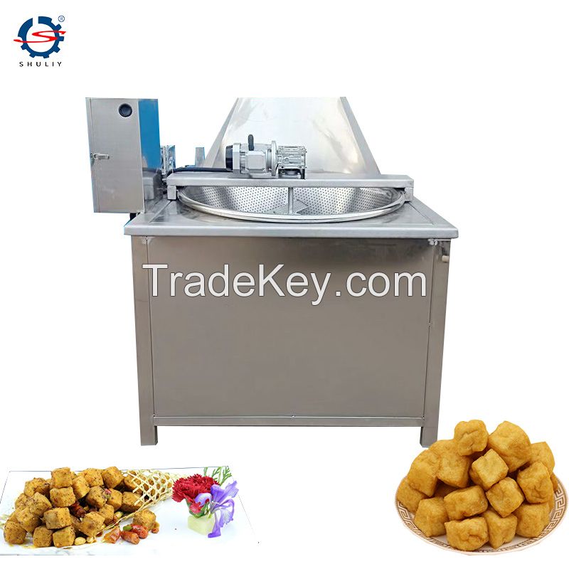 Discharging Chicken Plantain Potato Banana Cassava Chips Fryer Machine 