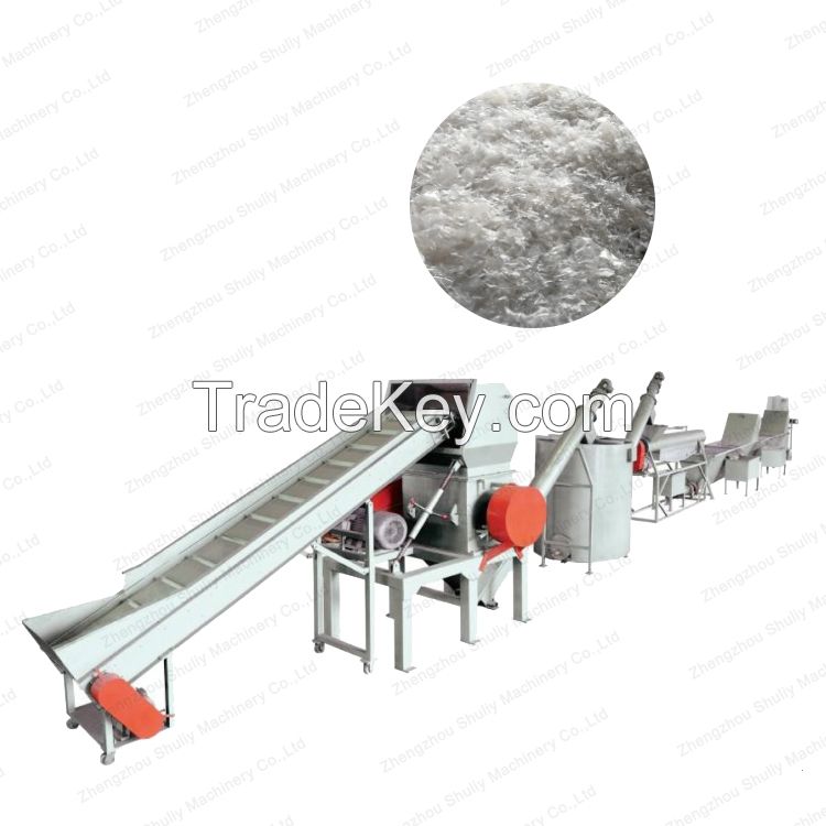 Mineral water bottles process production line to crush wash drying 