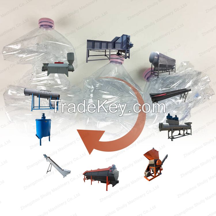 PET bottle crusher washing recycling production line price plastic bottle recycling equipment