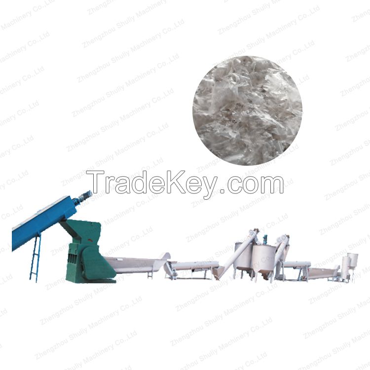 PET plastic bottle washing line to make plastic flakes