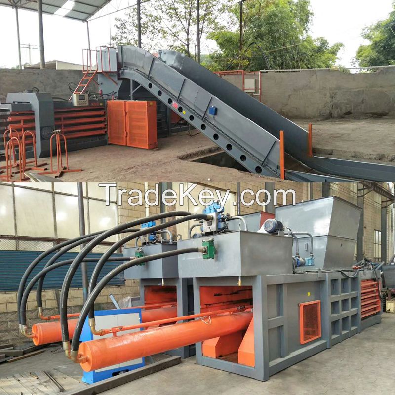 Fully Automatic Horizontal Carton Press Baling Machine baler Machine