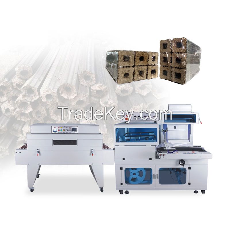 Hot Sale Automatic charcoal Heat Pvc Shrink Film Sleeve Tunnel Wrapping Packing Cutter Machine