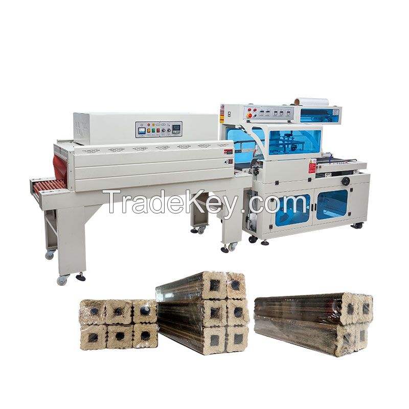 Automatic L bar sealer and charcoal heat tunnel wrap packaging shrink wrapping machine