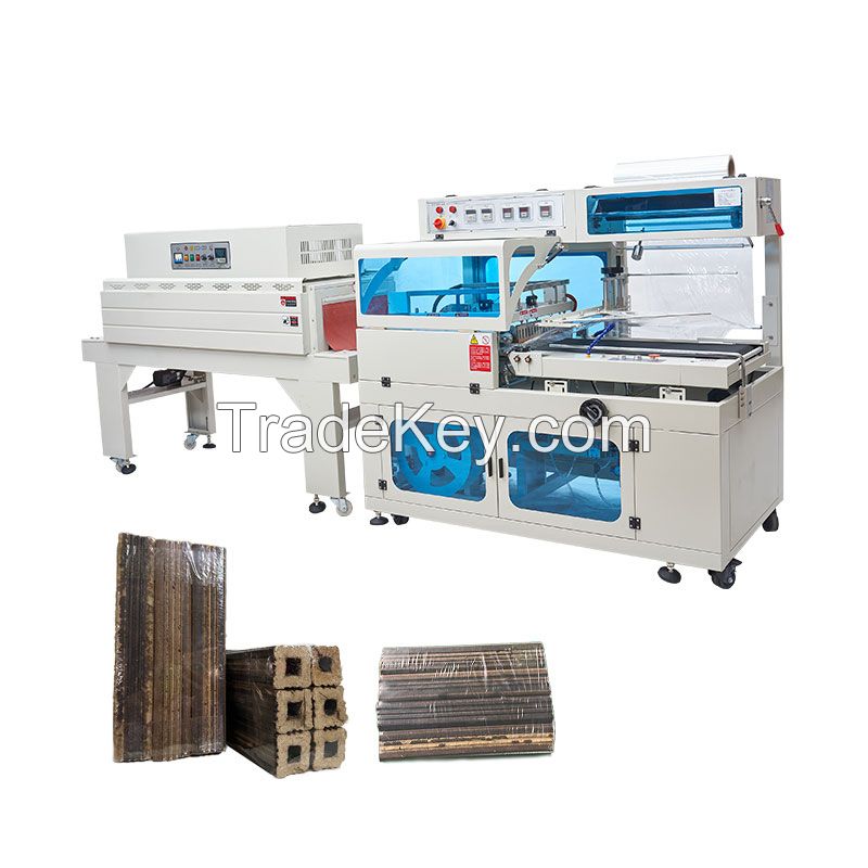 Hot Sale Automatic charcoal Heat Pvc Shrink Film Sleeve Tunnel Wrapping Packing Cutter Machine