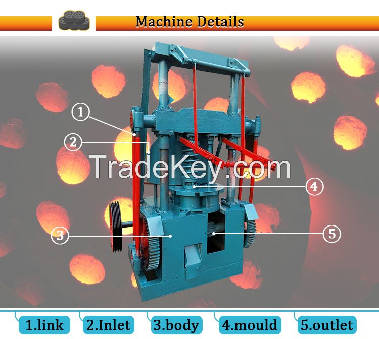 new designed high production capacity straw/wood/honeycomb briquette machine