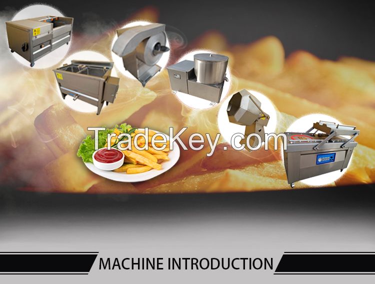 Automatic Frozen French Fries Making Machine French Fries Production Line Stainless Steel