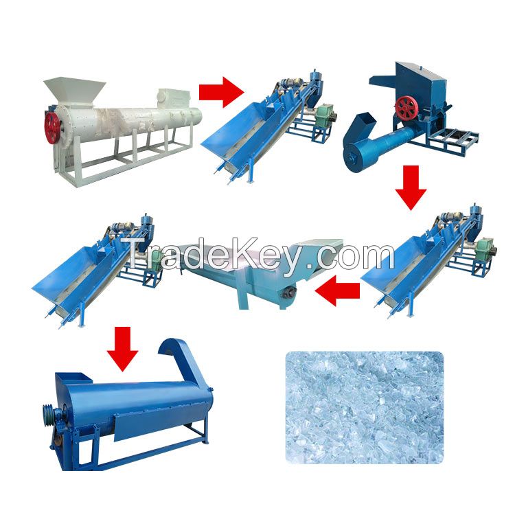 1 Ton per hour plastic crushing machine plastic shredder pet bottle recycling line factory price