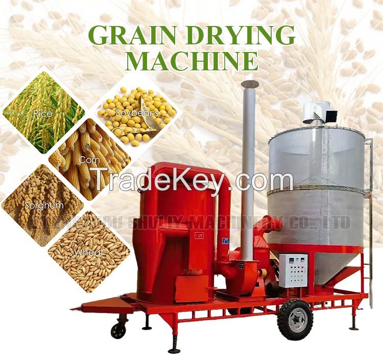 Portable Agricultural Roller Rotary Drum Wheat Rice Corn Paddy Drying Machine