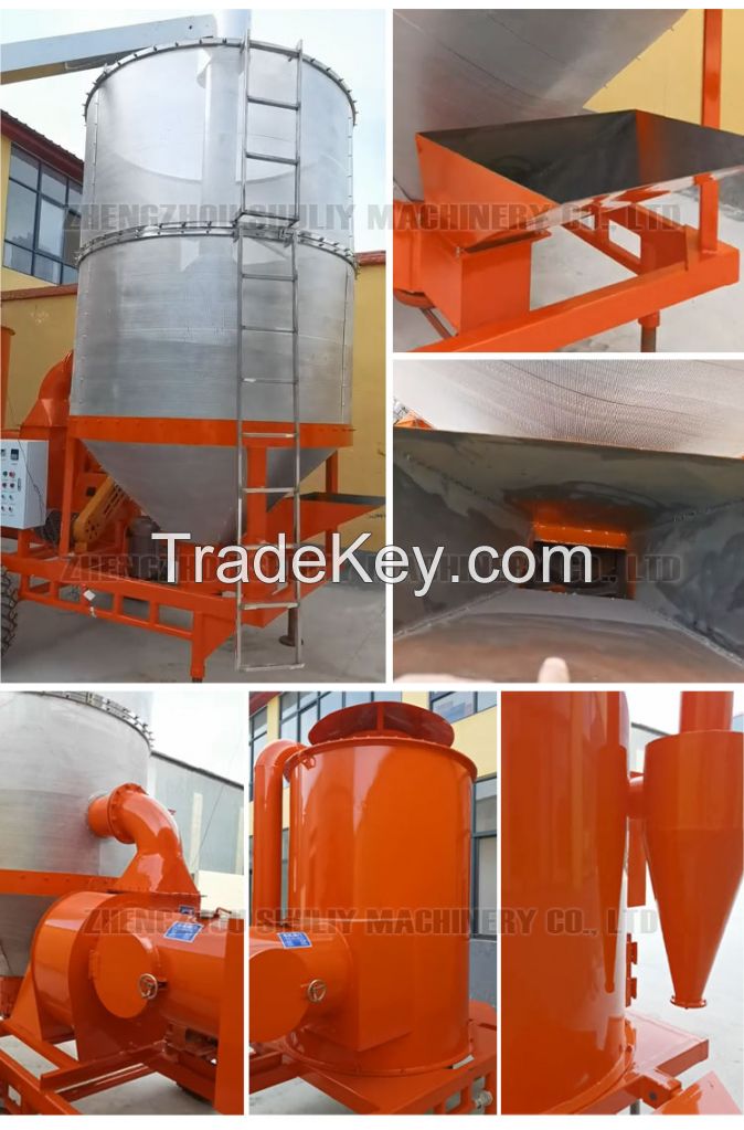 Portable Agricultural Roller Rotary Drum Wheat Rice Corn Paddy Drying Machine