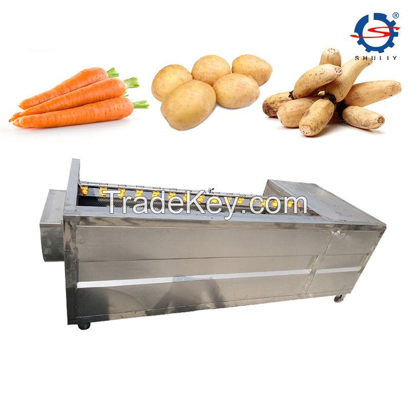  Industrial Cassava Peeling Machine Potato Turmeric Peeler Brush Roller Peeler