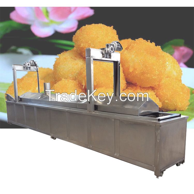 Best price peanut frying machine continuous automatic oil fryer machine