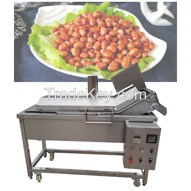 Best price peanut frying machine continuous automatic oil fryer machine