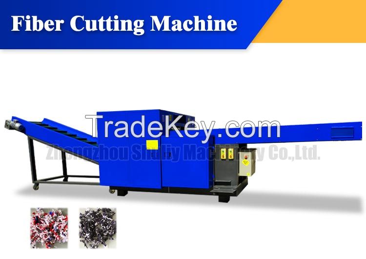 Textile Cotton Fiber Polyester Scrap Cutter For Fabric Recycling