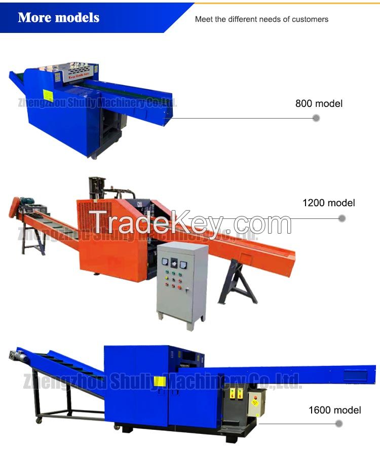 Textile Cotton Fiber Polyester Scrap Cutter For Fabric Recycling