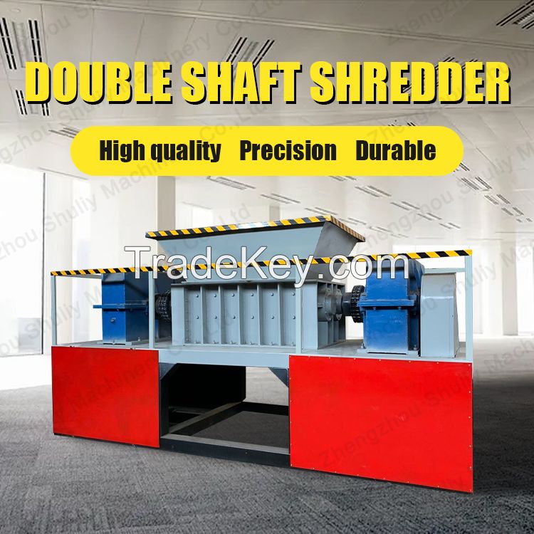 Waste Tire Rubber Plastic Metal Scraps Shredder Cutting machine