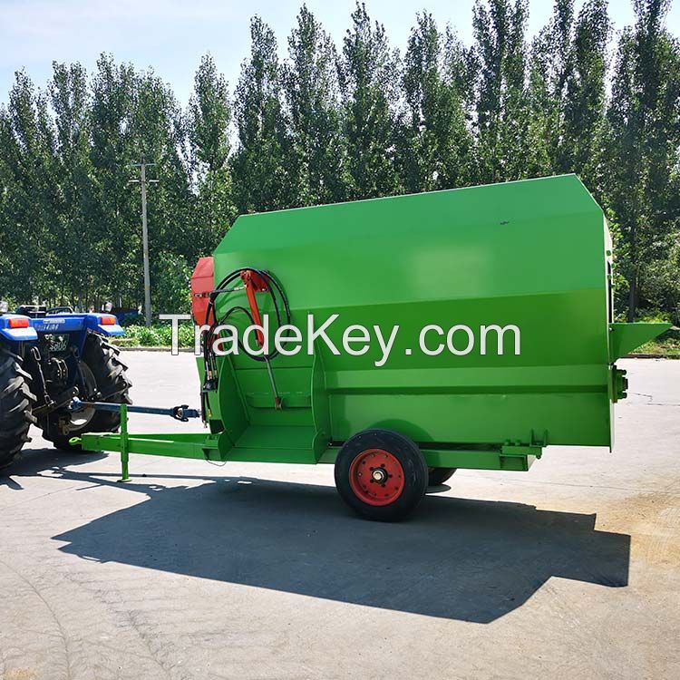 Sheep Cow Feed Crusher Mixer Farm Silage Grass Chopper Horizontal TMR Feed Mixer