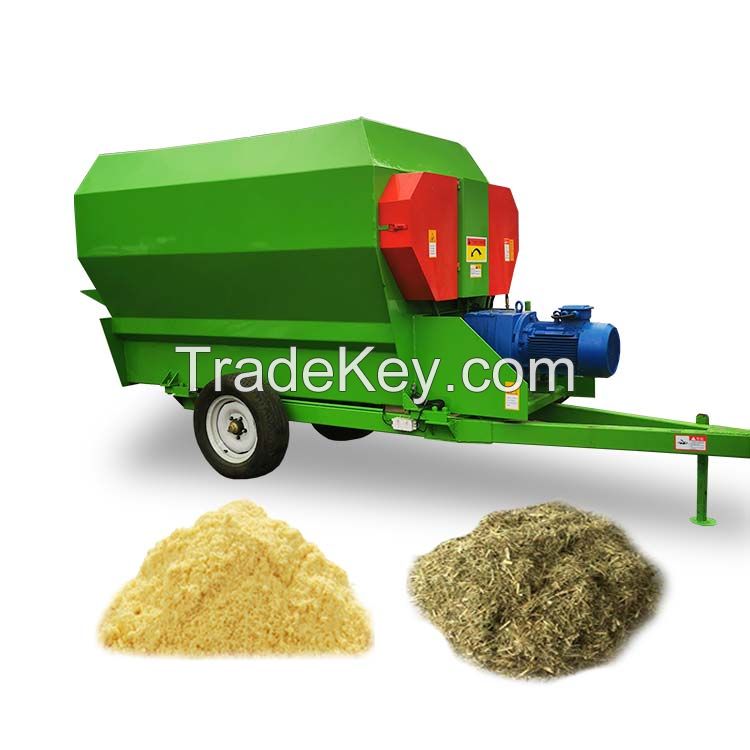 Sheep Cow Feed Crusher Mixer Farm Silage Grass Chopper Horizontal TMR Feed Mixer