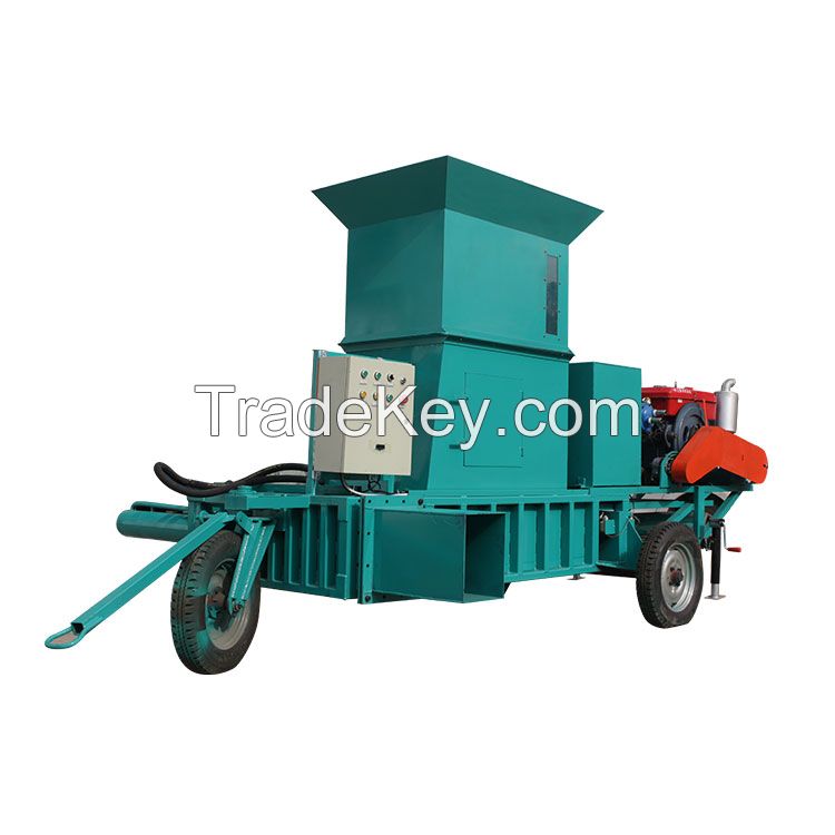 Square Hay Baler 2 Cylinder Hydraulic Corn Hay Straw Compressor Silage Packing Baler Baling Bagging Press Machine For Sale