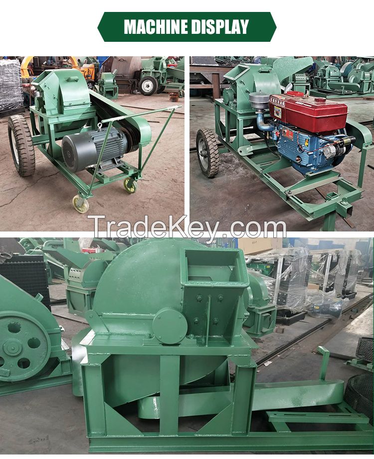 Wood waste crusher machine to make sawdust / wood crushing shredder