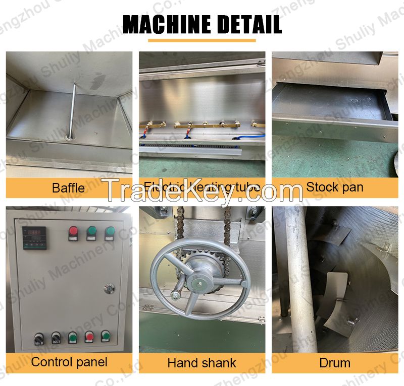 Factory Supply Sesame Sunflower Seed Cashew Nut Grain Roaster Sunflower Peanut Roasting Machine
