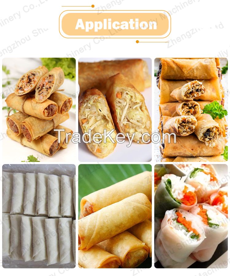 Auto Round Spring Roll Forming Lumpia Roller Making Lumpia Rolling Machine