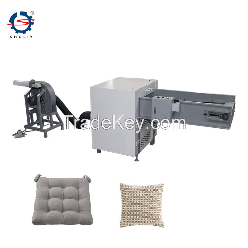 Automatic polyester fiber opening and filling machine cotton filler sofa cushion filling plush toy stuffing machine