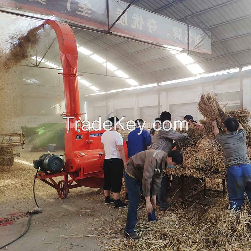 Silage Agricultural And Fodder Chaff Cutter Machine For Dairy Farm Hay Straw Forage Chopper Animal Feed Milling Crushing Machine