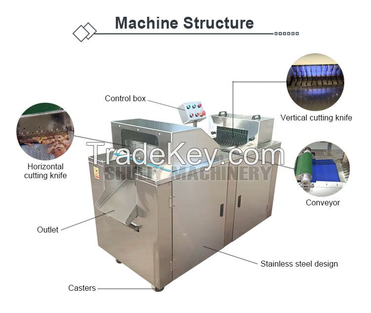Commercial Frozen Fresh Poultry Meat Cutting Machine