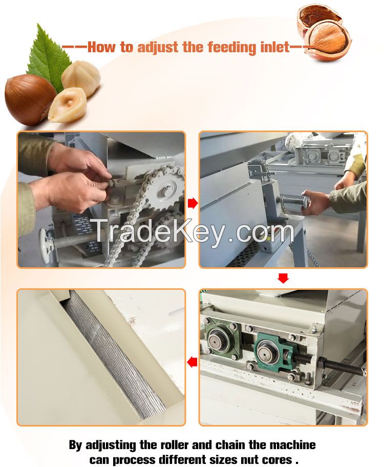 industrial almond shelling breaking machine almond shelling machine for factory