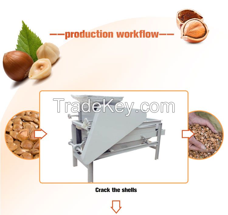 industrial almond shelling breaking machine almond shelling machine for factory