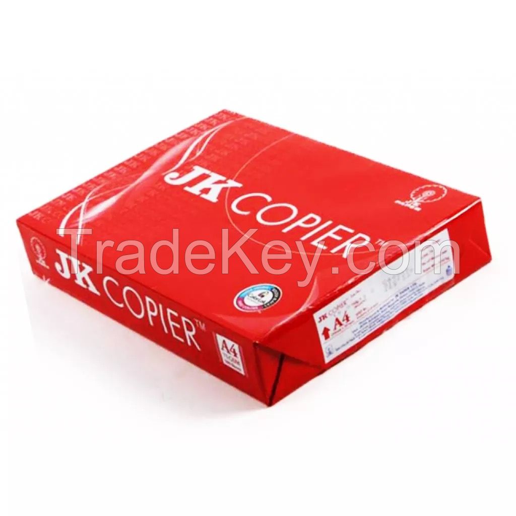 100% JK A4 Paper Price A4 size copy copier paper 80 gsm / white paper 500 Sheet Per Ream for sale