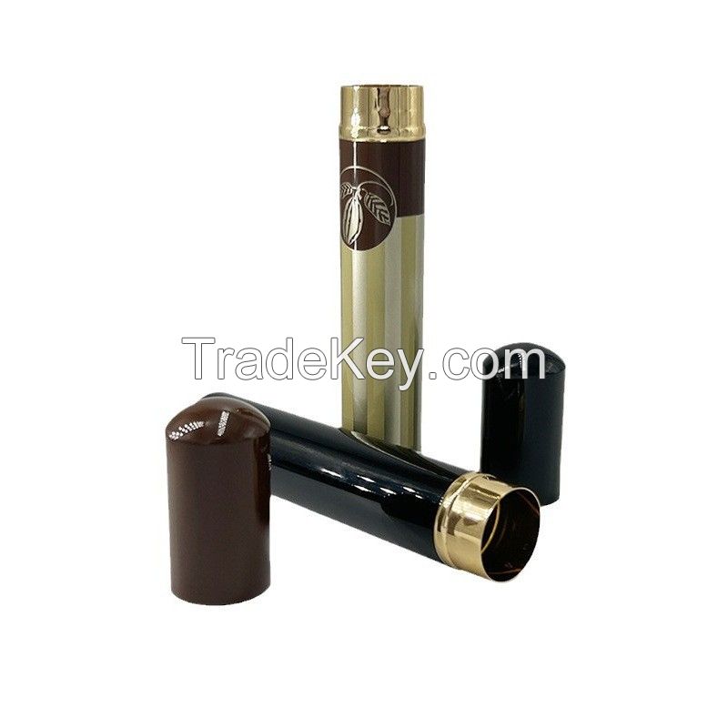 Safety Cylindrical shaped Cigar Jars Food Grade Aluminum Cigar Jar