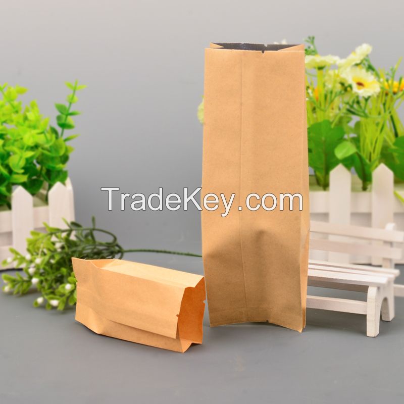 Customizable Food Grade Craft Paper Bags Stand up with Zipper