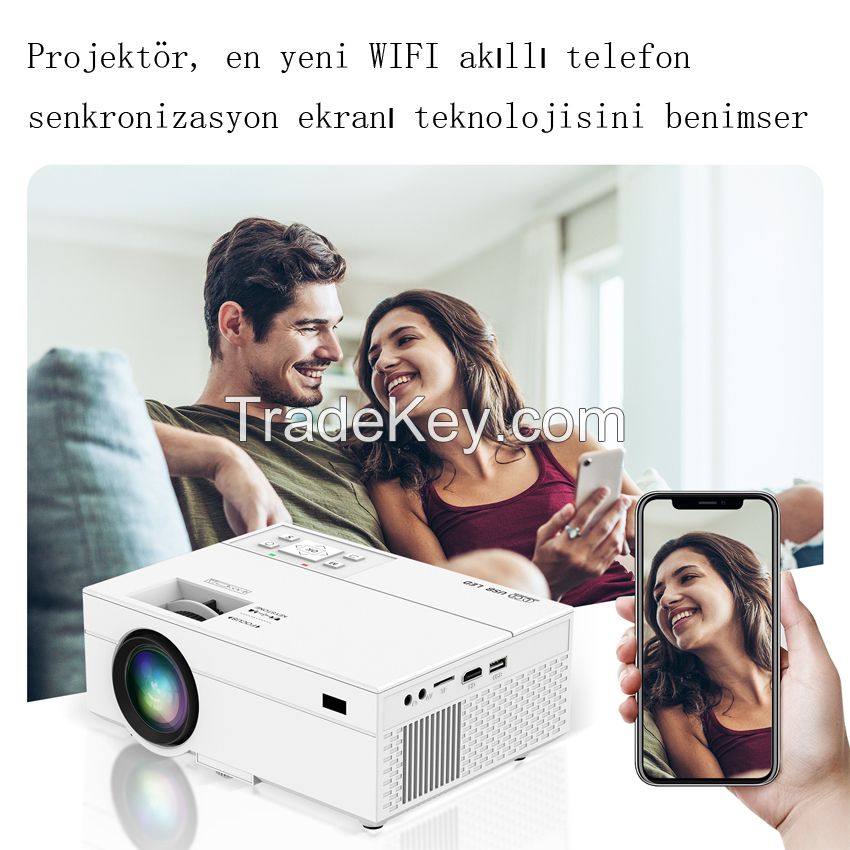 Projector, Native 1080P Full HD Projector with Speaker, Outdoor Portable Movie Mini Projector Compatible with Laptop, Smartphone, TV Stick, Xbox, PS5