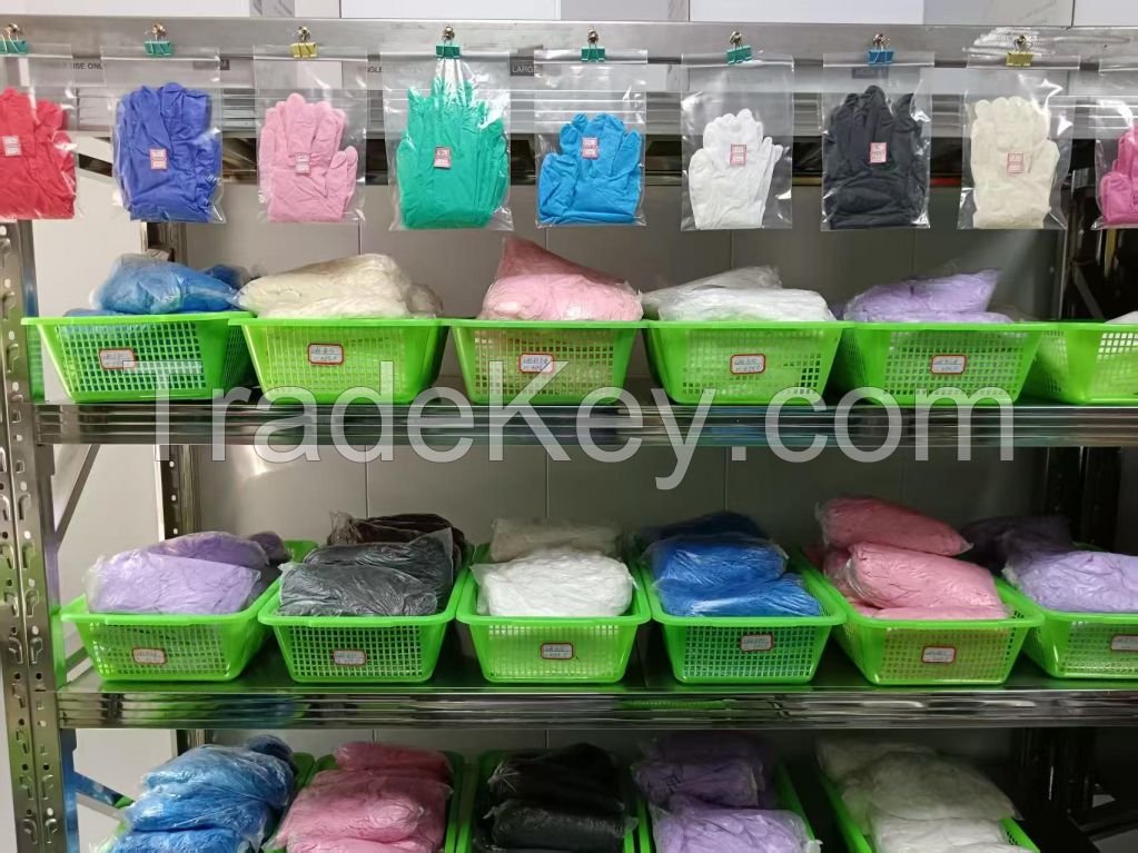 Water Proof Powder Free Disposable Nitrile Gloves Printed with logo