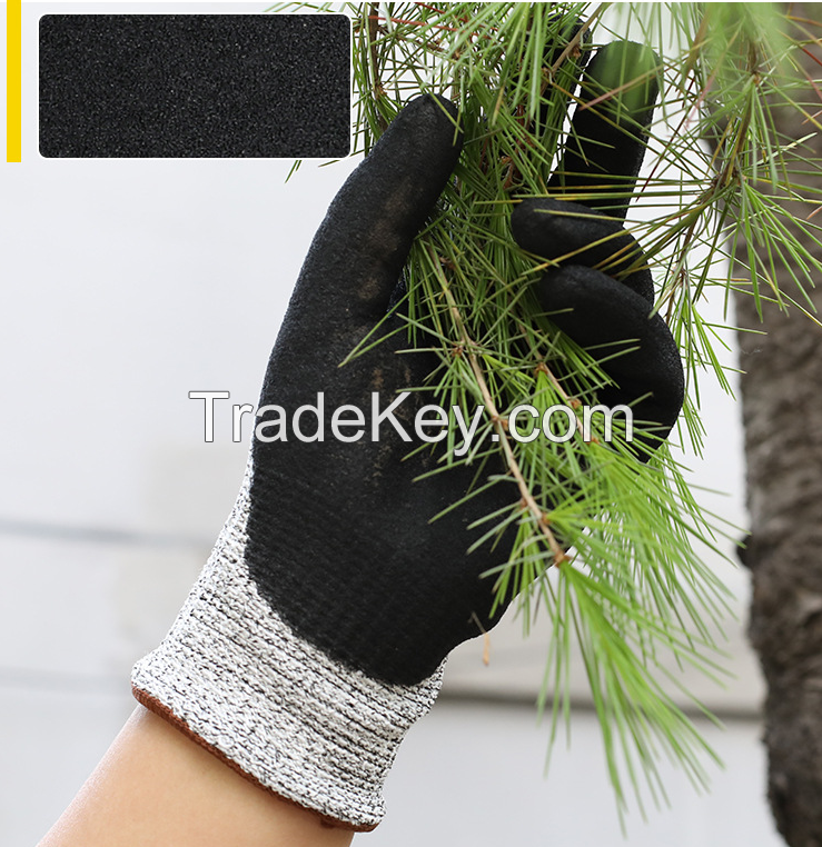 China Manufacturer Factory Direct Supply Anti Oil Cut Resistant Nitrile Gloves