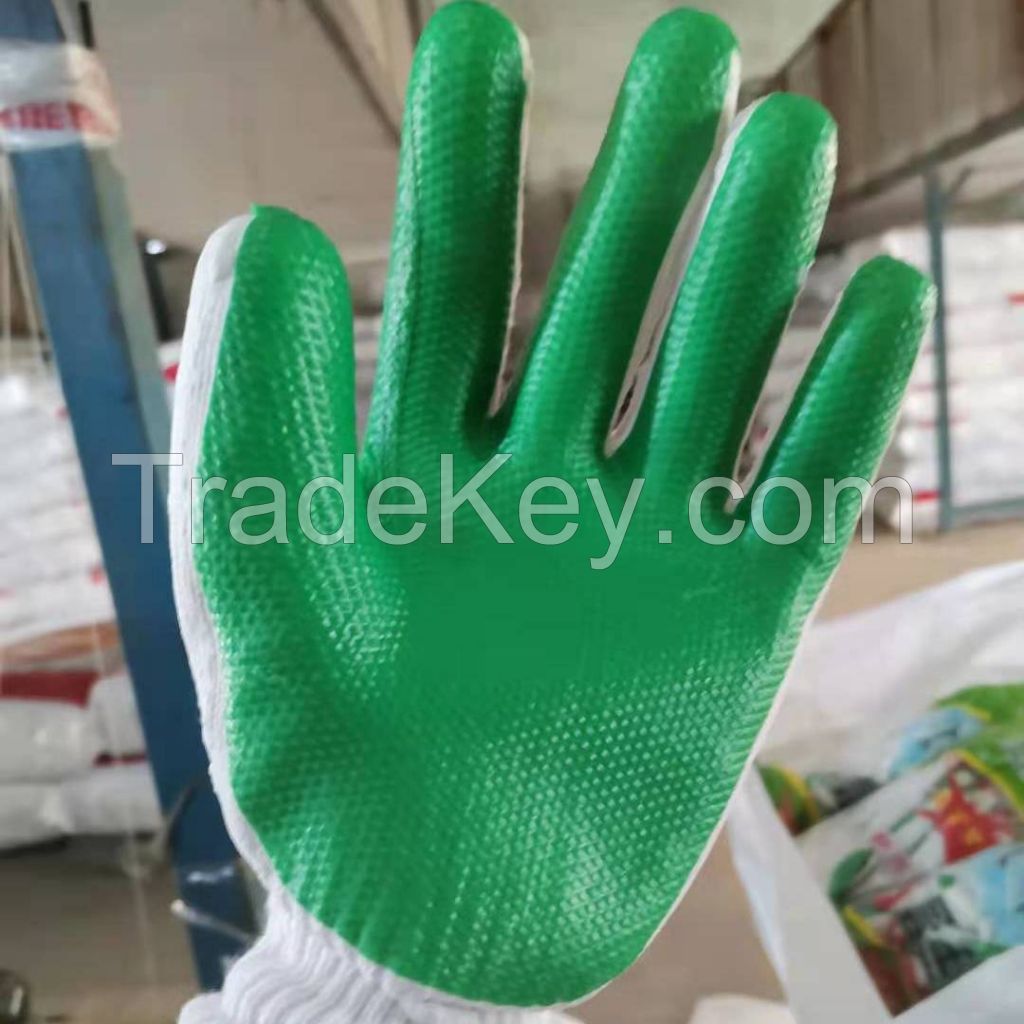 10 Gauge Palm Rubber Laminated Film Latex Coated Safety Gloves