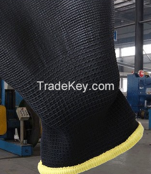 Wholesale Polyester Knitted Black PU Palm Coated Safety Work Gloves Industrial SAFETY Personal Protective Equipment