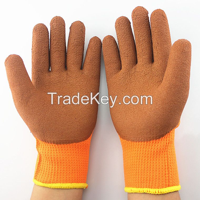  Wholesale Latex Foam Gloves Rescue Labor protection Protective Waterproof Working Work Latex Coated Glove