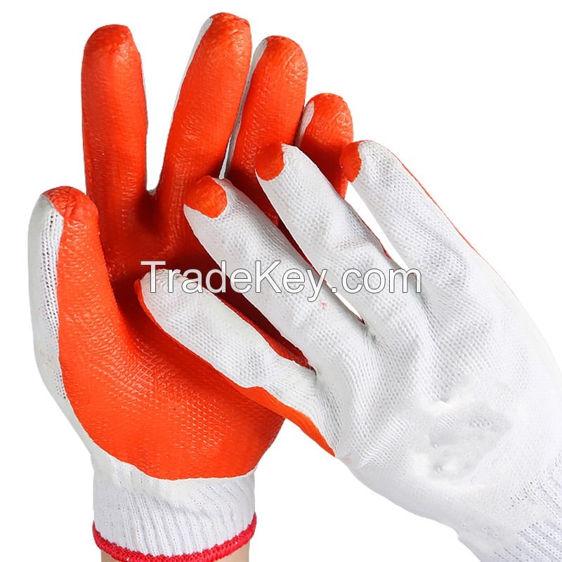 10 Gauge Palm Rubber Laminated Film Latex Coated Safety Gloves