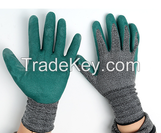 High Elastic 13 Gauge Safety Gloves for Machine Repair 13 Pound Grey Rubber Tire Repairs Durable High Grip for Work Environments