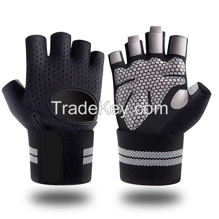 Weightlifting fitness gloves, breathable and anti-slip wrist guards, dumbbell sports half-finger gloves, thin summer models in stock