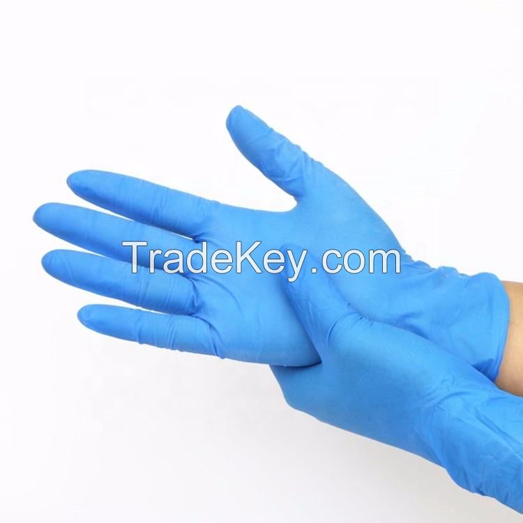  Wholesale Nitrile Gloves Powder Free Household Rubber Gloves Disposable Black Blue Nitrile Glove