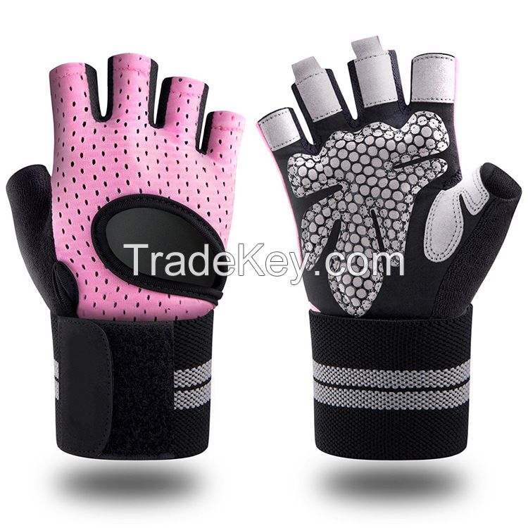 Weightlifting fitness gloves, breathable and anti-slip wrist guards, dumbbell sports half-finger gloves, thin summer models in stock