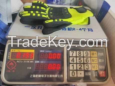  Custom Sandy Nitrile Gloves ANSI Cut-Resistant Level 5 TPR Glove with Anti-Slip Function Construction Knit