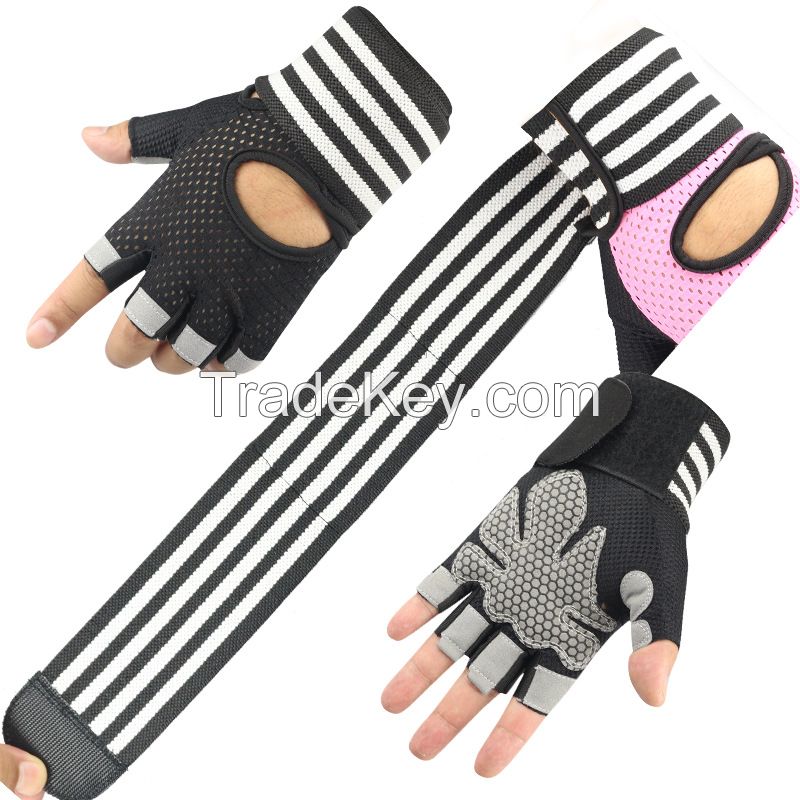 Weightlifting fitness gloves, breathable and anti-slip wrist guards, dumbbell sports half-finger gloves, thin summer models in stock