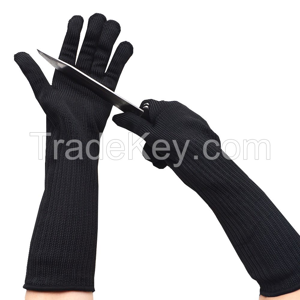 Multi-purpose Protection Cut and Stab Protective Gloves Level 5 Outdoor Labor Protection Steel Wire Gloves Reinforced Black