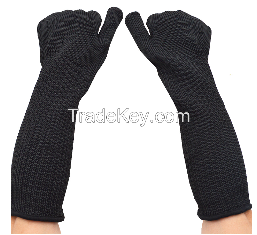 Multi-purpose Protection Cut and Stab Protective Gloves Level 5 Outdoor Labor Protection Steel Wire Gloves Reinforced Black