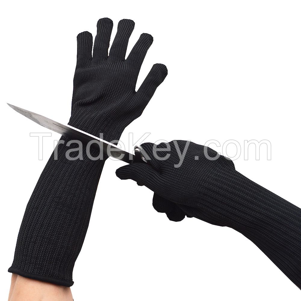 Multi-purpose Protection Cut and Stab Protective Gloves Level 5 Outdoor Labor Protection Steel Wire Gloves Reinforced Black
