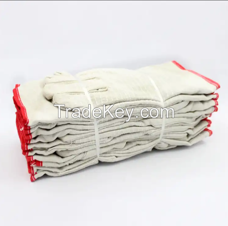 Canvas Gloves Wholesale Thread Sewing Canvas Wear-resistant Working Electric Welding Gloves Thick Labor protection Gloves